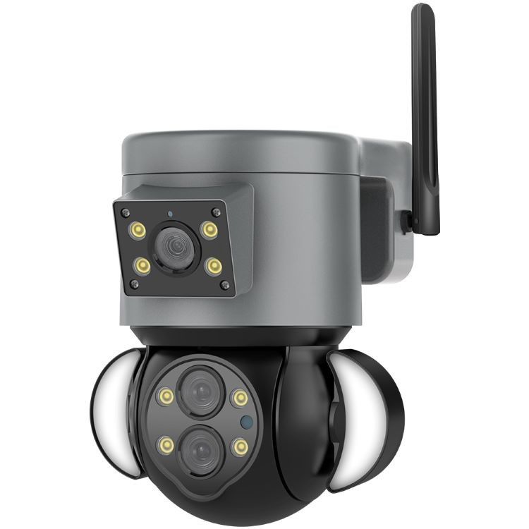 Drie-lens wifi beveiligingscamera HD 8MP Kleurnachtzicht Buiten waterdichtheid