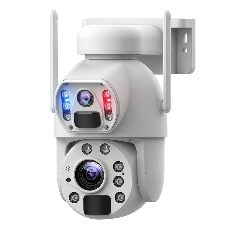 WIFI HD 10X Zoom Zonne-aangedreven bewegingssensor Camera Outdoor 6MP Dual Lens